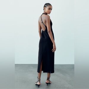 Elegant Black Halter Dress